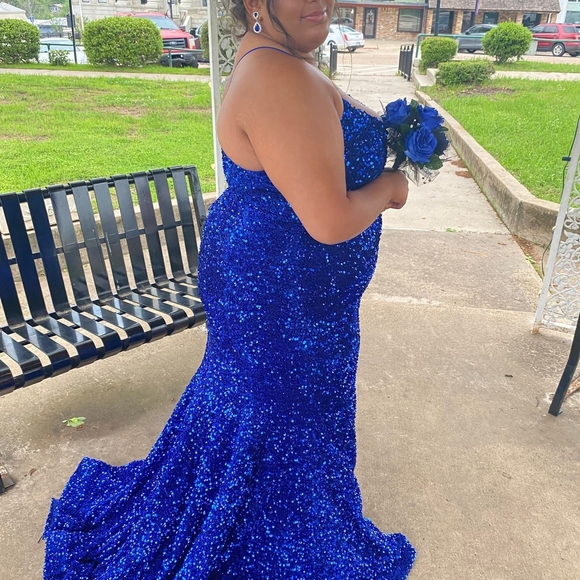 Dresses & Skirts - Plus-Size Sequin Mermaid Gown - Royal Blue